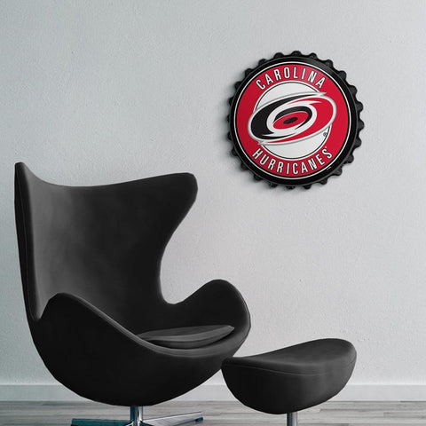 Carolina Hurricanes: Bottle Cap Wall Sign - The Fan-Brand