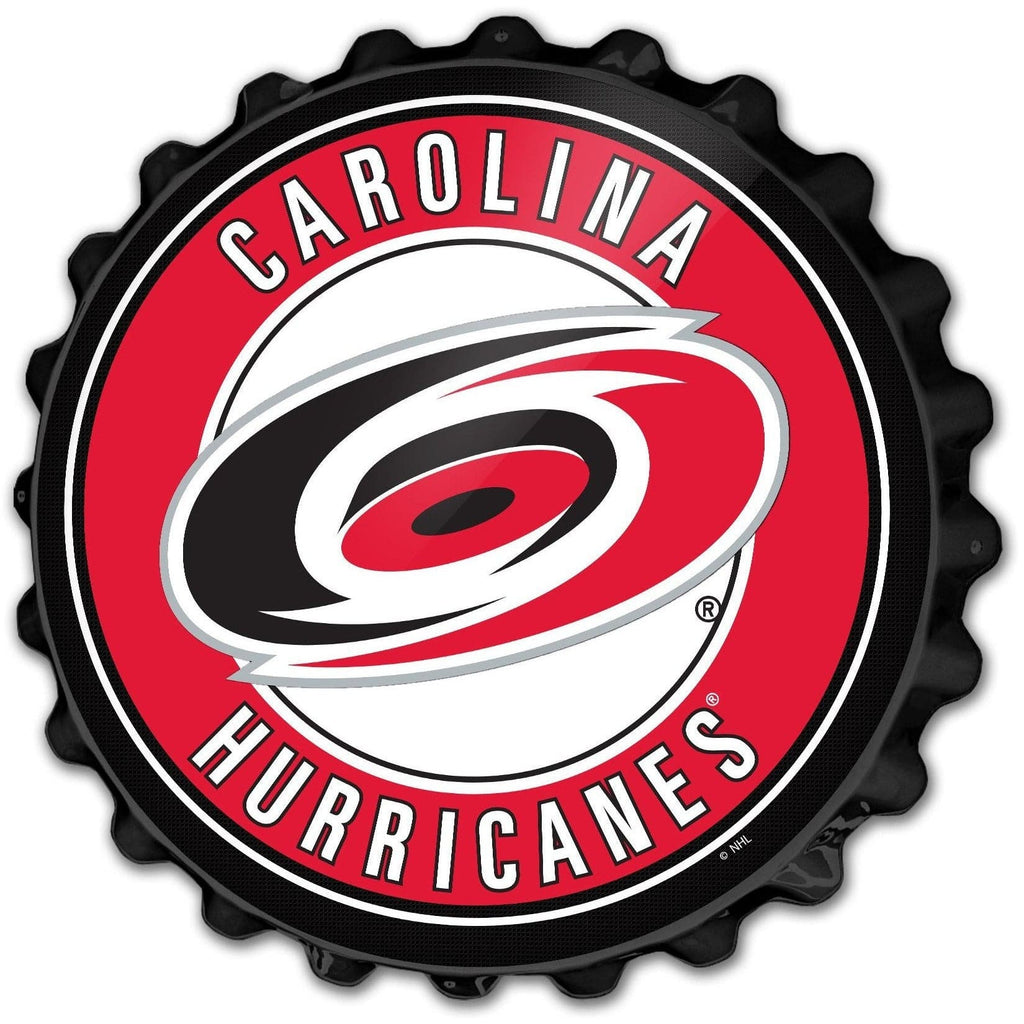 Carolina Hurricanes: Bottle Cap Wall Sign - The Fan-Brand