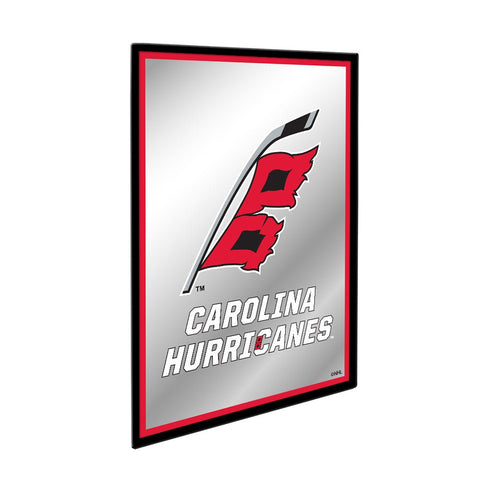 Carolina Hurricanes: Logo - Framed Mirrored Wall Sign - The Fan-Brand