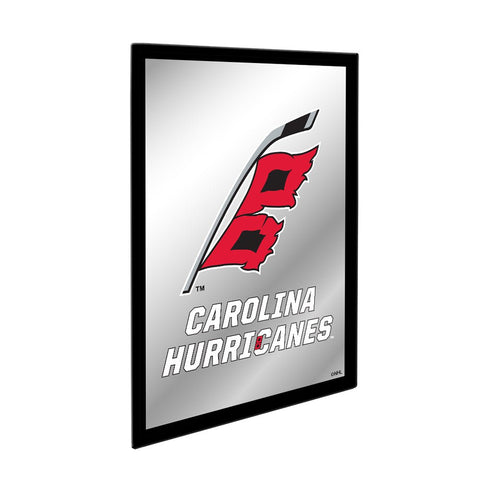 Carolina Hurricanes: Logo - Framed Mirrored Wall Sign - The Fan-Brand