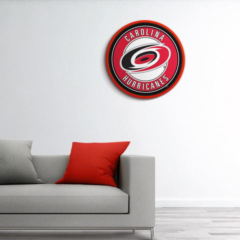 Carolina Hurricanes: Modern Disc Wall Sign - The Fan-Brand