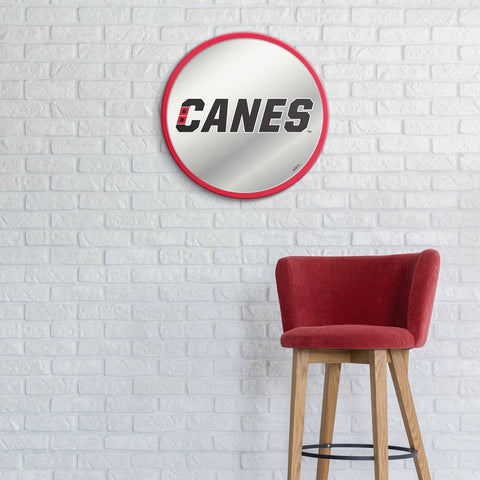 Carolina Hurricanes: Secondary Logo - Modern Disc Mirrored Wall Sign - The Fan-Brand