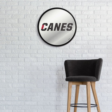 Carolina Hurricanes: Secondary Logo - Modern Disc Mirrored Wall Sign - The Fan-Brand