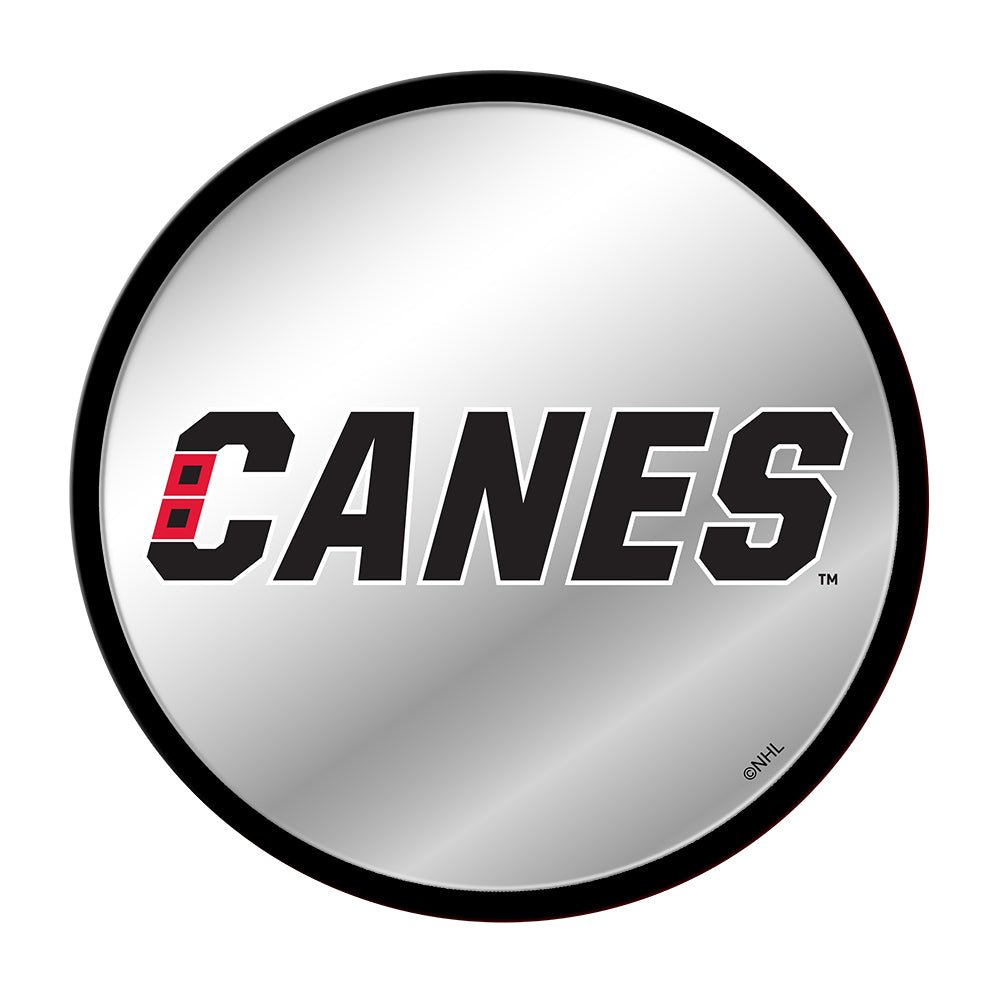 Carolina Hurricanes: Secondary Logo - Modern Disc Mirrored Wall Sign - The Fan-Brand