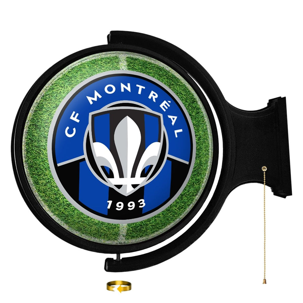 CF Montréal: Pitch - Original Round Rotating Lighted Wall Sign - The Fan-Brand