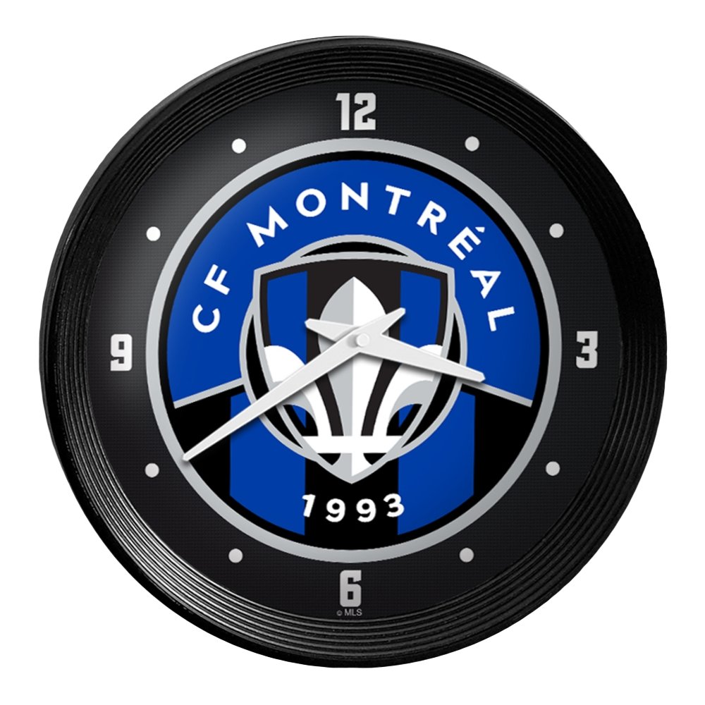 CF Montréal: Ribbed Frame Wall Clock - The Fan-Brand