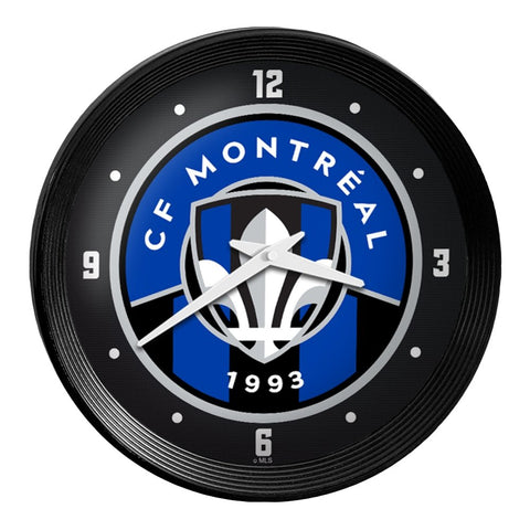 CF Montréal: Ribbed Frame Wall Clock - The Fan-Brand