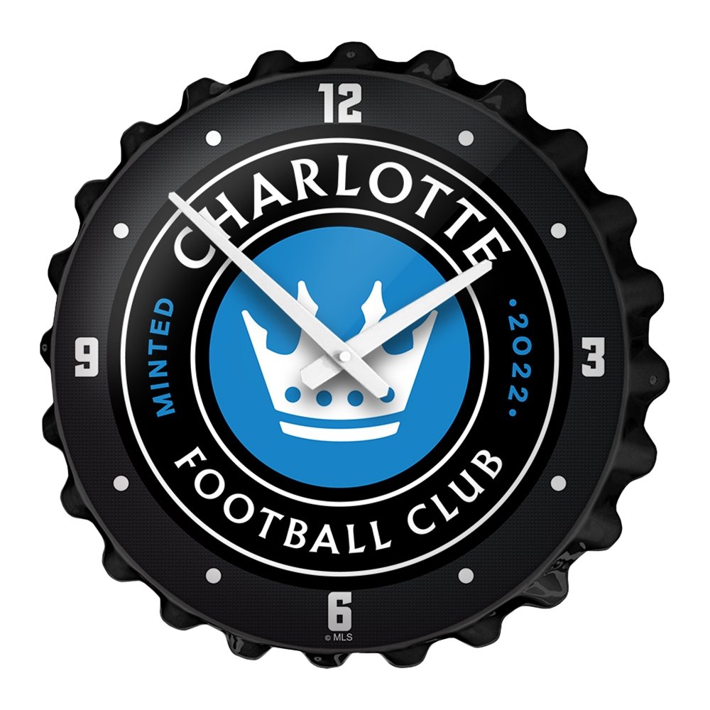 Charlotte FC: Bottle Cap Wall Clock - The Fan-Brand