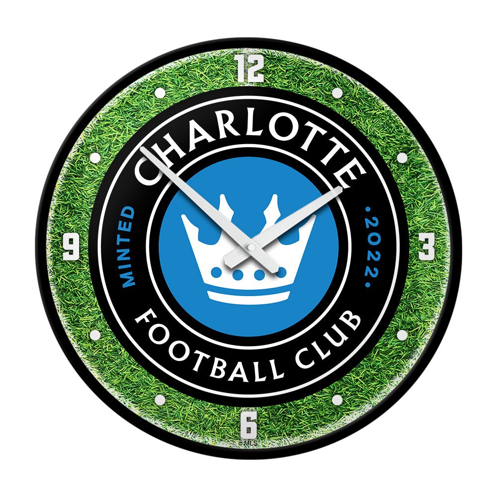 Charlotte FC: Pitch - Modern Disc Wall Clock - The Fan-Brand