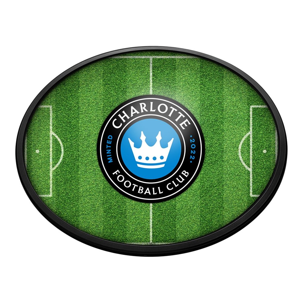 Charlotte FC: Pitch - Oval Slimline Lighted Wall Sign - The Fan-Brand