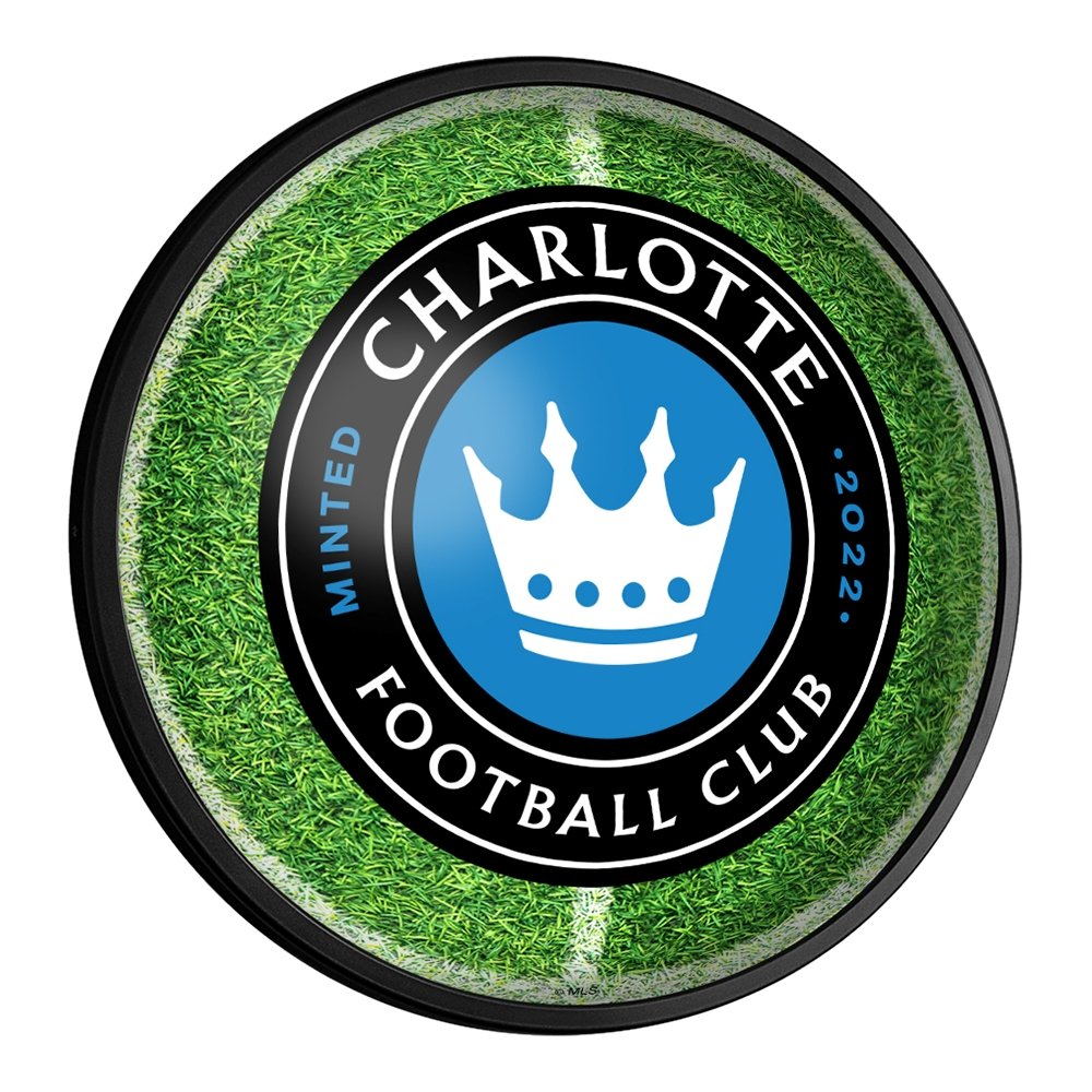 Charlotte FC: Pitch - Round Slimline Lighted Wall Sign - The Fan-Brand