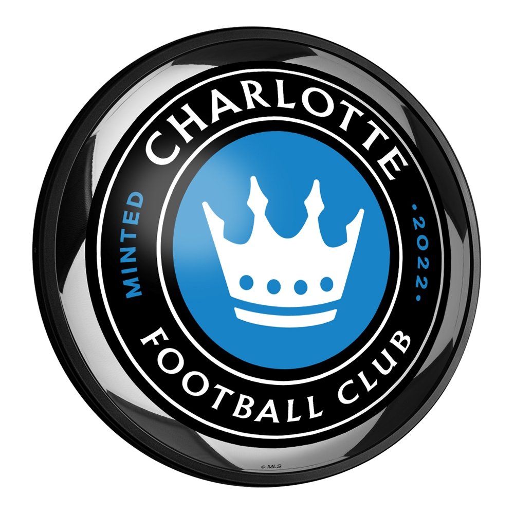Charlotte FC: Soccer - Round Slimline Lighted Wall Sign - The Fan-Brand