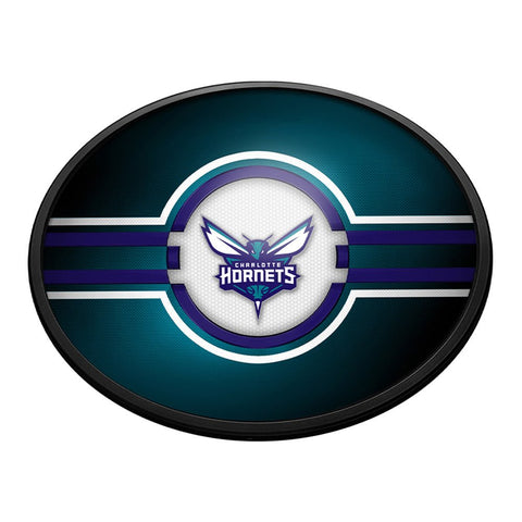 Charlotte Hornets: Oval Slimline Lighted Wall Sign - The Fan-Brand