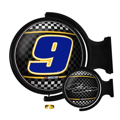 Chase Elliott: Original Round Rotating Lighted Wall Sign - The Fan-Brand