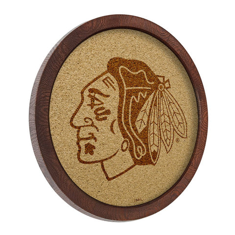 Chicago Blackhawks: Barrel Top Cork Note Board - The Fan-Brand