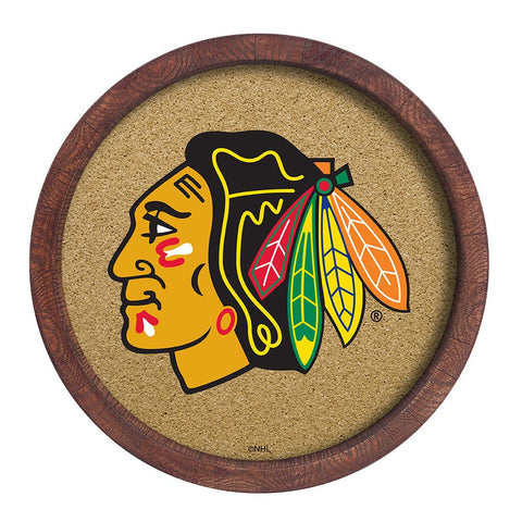 Chicago Blackhawks: Barrel Top Cork Note Board - The Fan-Brand