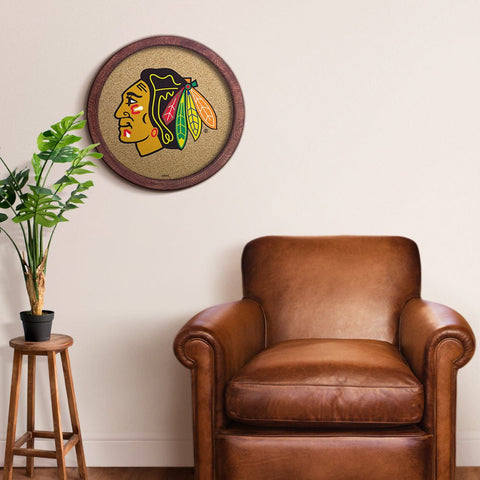 Chicago Blackhawks: Barrel Top Cork Note Board - The Fan-Brand