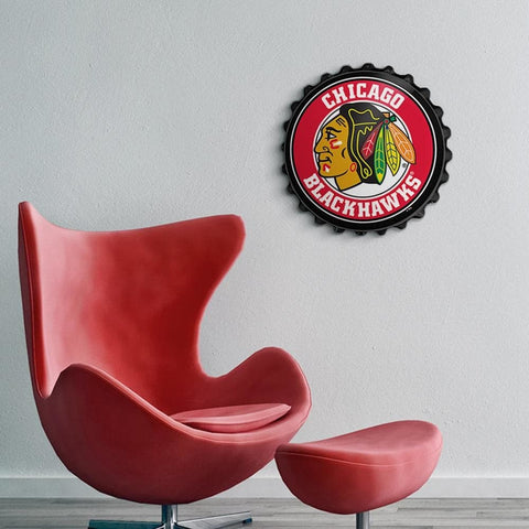 Chicago Blackhawks: Bottle Cap Wall Sign - The Fan-Brand