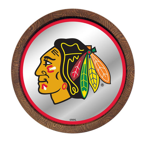 Chicago Blackhawks: Mirrored Barrel Top Wall Sign - The Fan-Brand