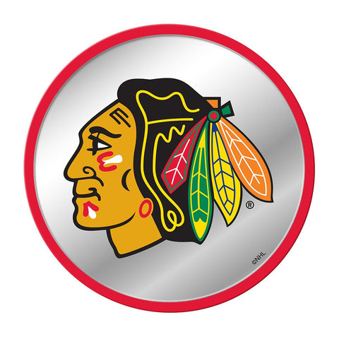 Chicago Blackhawks: Modern Disc Mirrored Wall Sign - The Fan-Brand