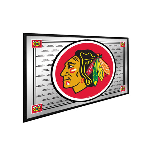 Chicago Blackhawks: Team Spirit - Framed Mirrored Wall Sign - The Fan-Brand