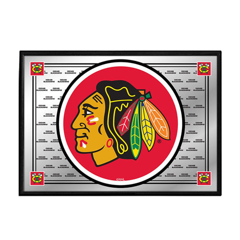 Chicago Blackhawks: Team Spirit - Framed Mirrored Wall Sign - The Fan-Brand