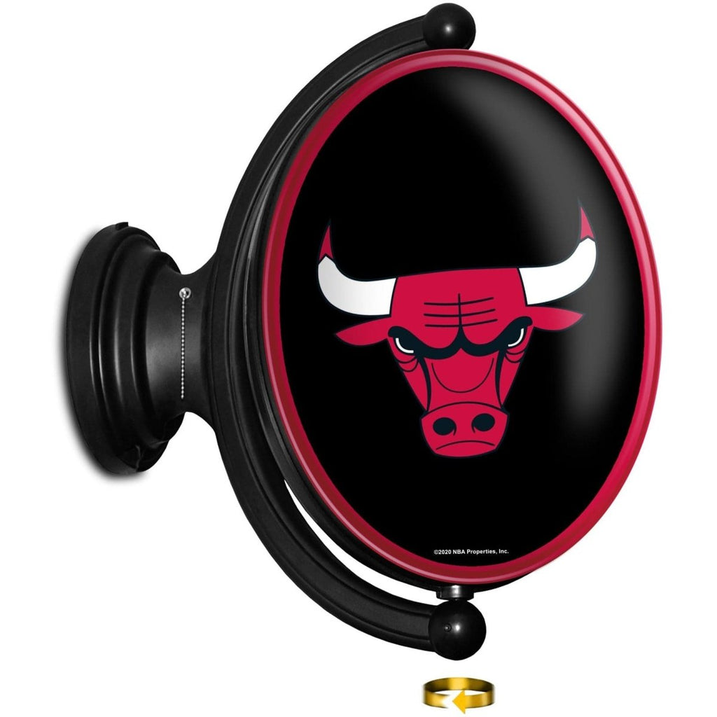 Chicago Bulls: Original Oval Rotating Lighted Wall Sign - The Fan-Brand