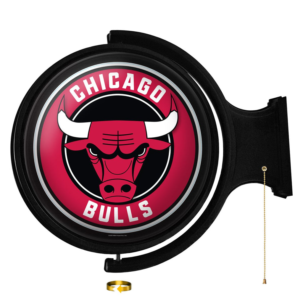 Chicago Bulls: Original Round Rotating Lighted Wall Sign - The Fan-Brand
