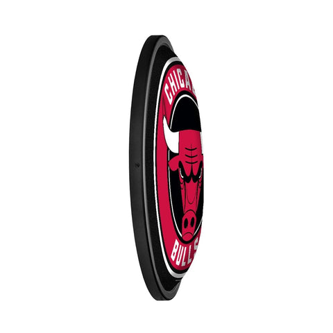 Chicago Bulls: Round Slimline Lighted Wall Sign - The Fan-Brand