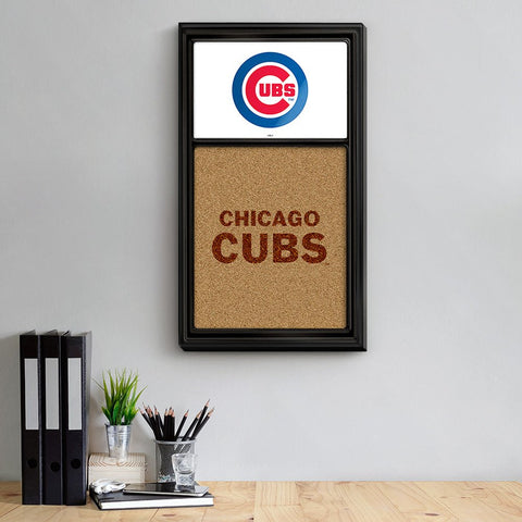 Chicago Cubs: Dual Logo - Cork Note Board - The Fan-Brand