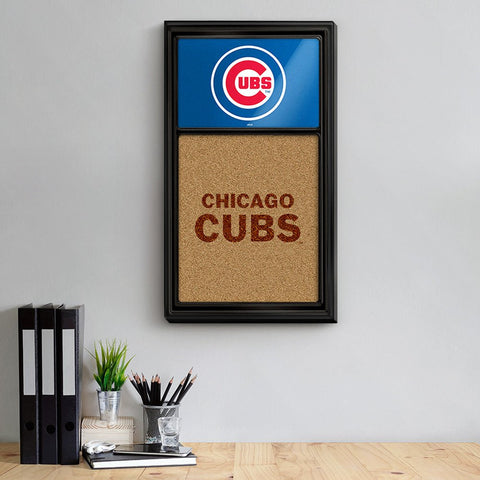 Chicago Cubs: Dual Logo - Cork Note Board - The Fan-Brand