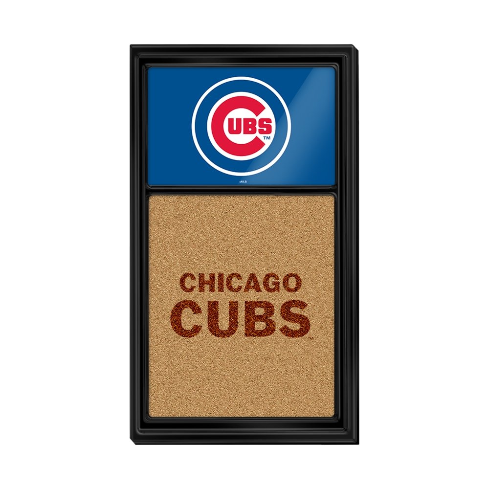 Chicago Cubs: Dual Logo - Cork Note Board - The Fan-Brand