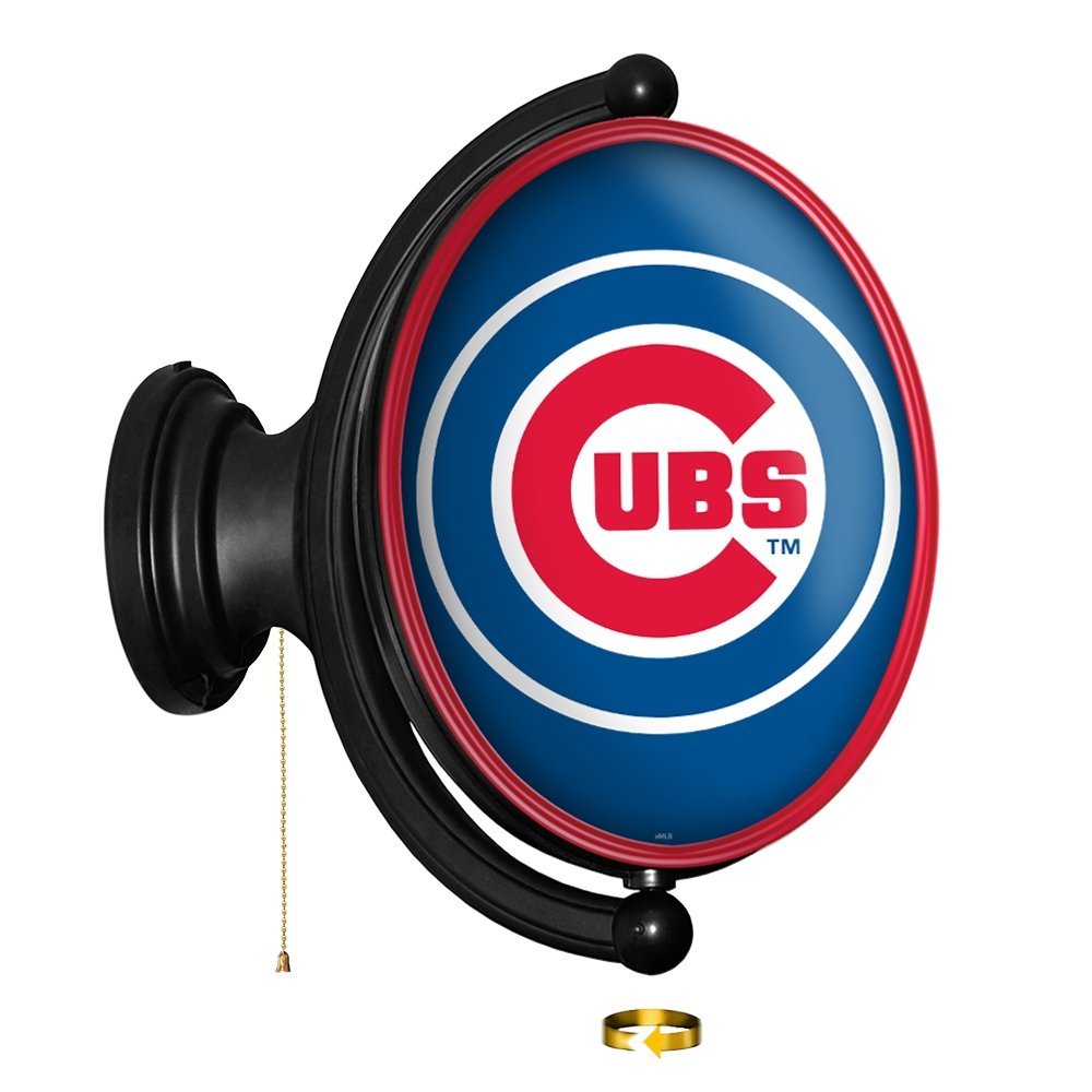 Chicago Cubs: Mascot - Round Slimline Lighted Wall Sign - The Fan-Brand