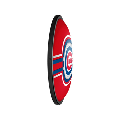 Chicago Cubs: Oval Slimline Lighted Wall Sign - The Fan-Brand