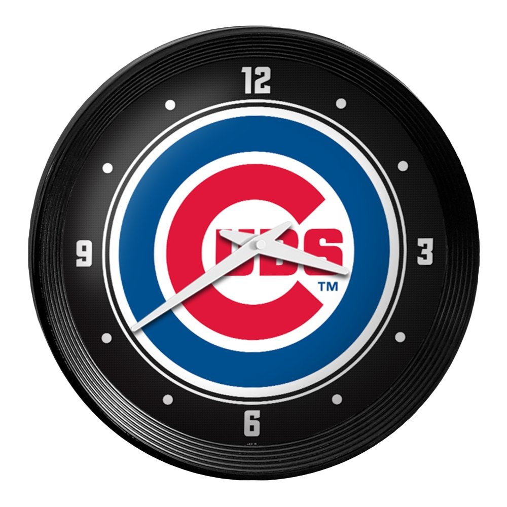 Chicago Cubs: Ribbed Frame Wall Clock - The Fan-Brand
