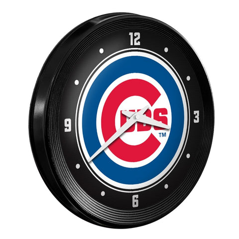 Chicago Cubs: Ribbed Frame Wall Clock - The Fan-Brand