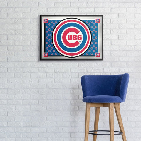 Chicago Cubs: Team Spirit - Framed Mirrored Wall Sign - The Fan-Brand