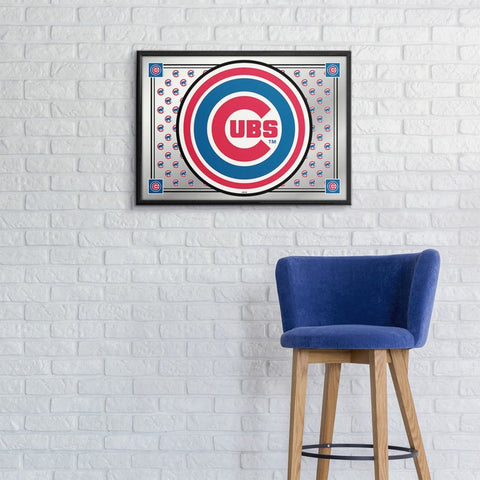Chicago Cubs: Team Spirit - Framed Mirrored Wall Sign - The Fan-Brand