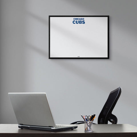 Chicago Cubs: Wordmark - Framed Dry Erase Wall Sign - The Fan-Brand