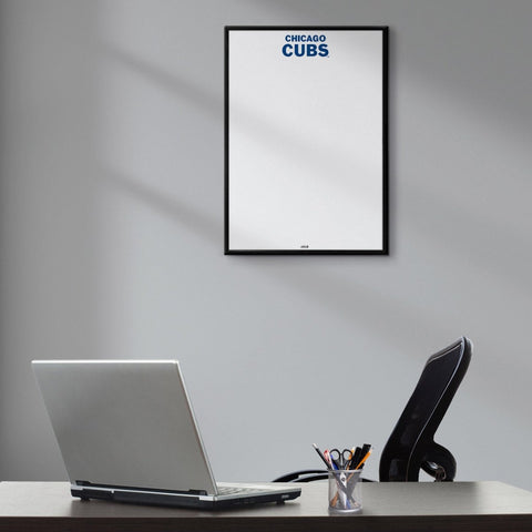 Chicago Cubs: Wordmark - Framed Dry Erase Wall Sign - The Fan-Brand