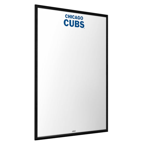 Chicago Cubs: Wordmark - Framed Dry Erase Wall Sign - The Fan-Brand