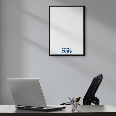 Chicago Cubs: Wordmark - Framed Dry Erase Wall Sign - The Fan-Brand