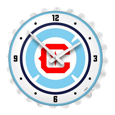 Chicago Fire: Bottle Cap Lighted Wall Clock - The Fan-Brand