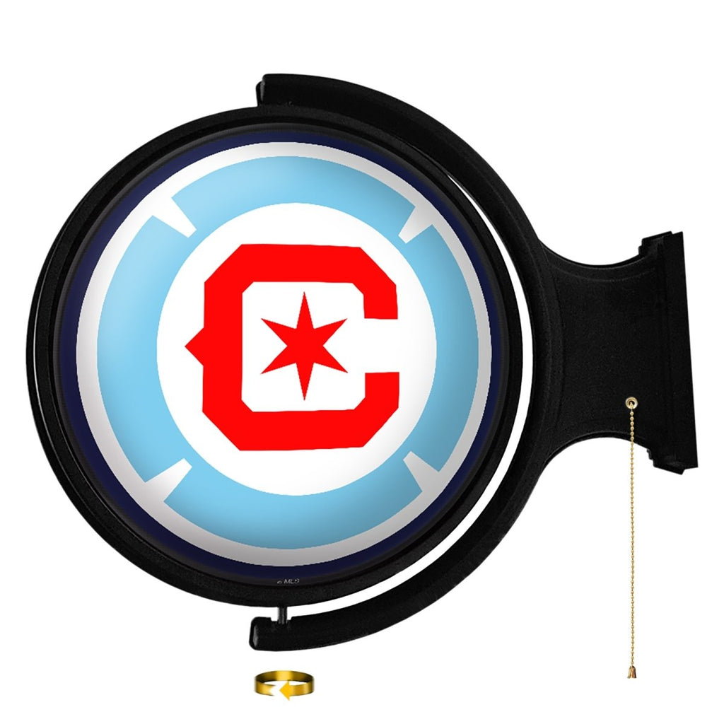 Chicago Fire: Original Round Rotating Lighted Wall Sign - The Fan-Brand