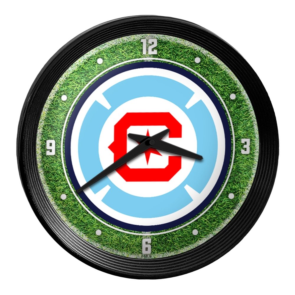 Chicago Fire: Pitch - Ribbed Frame Wall Clock - The Fan-Brand