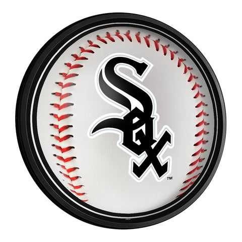 Chicago White Sox: Baseball - Round Slimline Lighted Wall Sign - The Fan-Brand