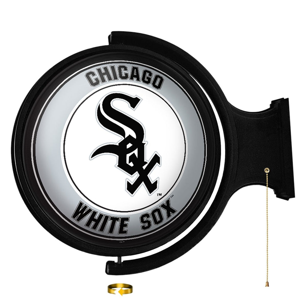 Chicago White Sox: Original Round Rotating Lighted Wall Sign - The Fan-Brand