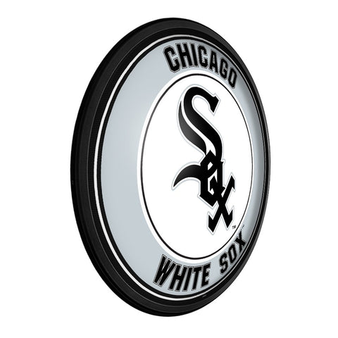 Chicago White Sox: Round Slimline Lighted Wall Sign - The Fan-Brand