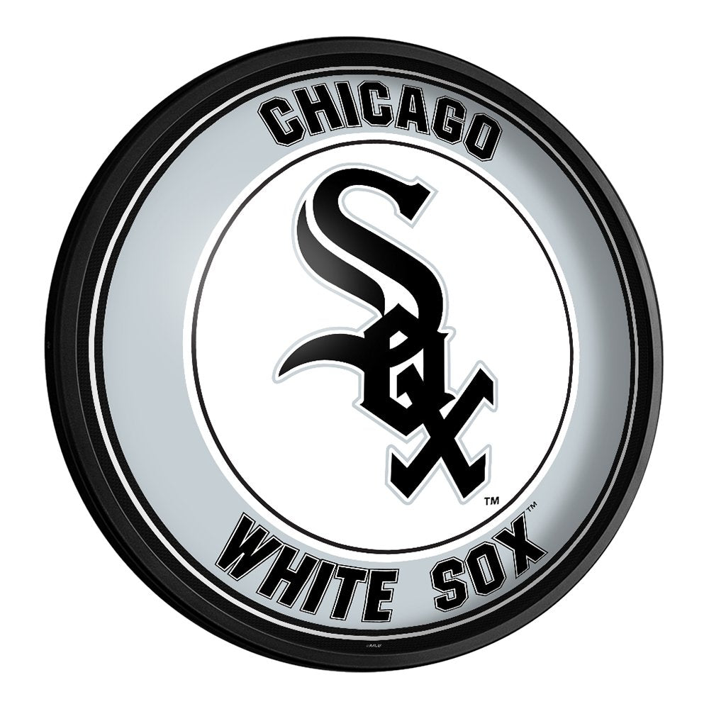 Chicago White Sox: Round Slimline Lighted Wall Sign - The Fan-Brand