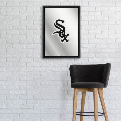 Chicago White Sox: Vertical Framed Mirrored Wall Sign - The Fan-Brand